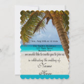 ビーチハートウェディング ブライダル 花嫁 新郎 ゲスト 招待状 (裏面)