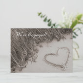 ビーチハートセピア婚約発表 案内状 (スタンド正面)