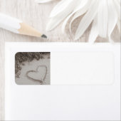 ビーチハートセピア差出人住所ラベル ラベル (インサイチュ)