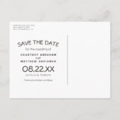 ビーチハート写真の保存日付 案内ポストカード (裏面)