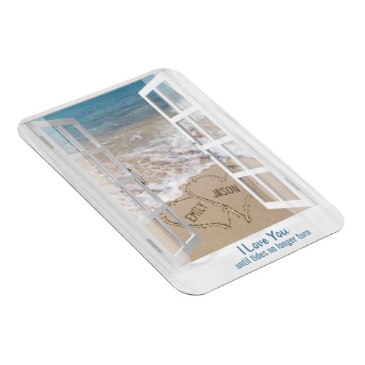 ビーチハート名マグネット付きウィンドウ マグネット (右側)