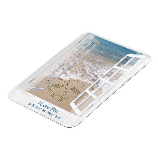 ビーチハート名マグネット付きウィンドウ マグネット (左側)