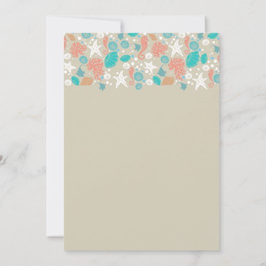 ビーチハート航海のコースタルバースデーパーティー 招待状 (裏面)