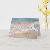 ビーチハート記念日 カード (黄色い花)