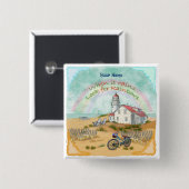 ビーチバイクライトハウスボタン 缶バッジ (正面&裏面)