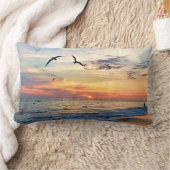 ビーチバイブ両面二つのイメージ枕 ランバークッション (ブランケット)