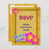 ビーチバカスタムムRSVPポストカード インビテーションポストカード (正面/裏面)