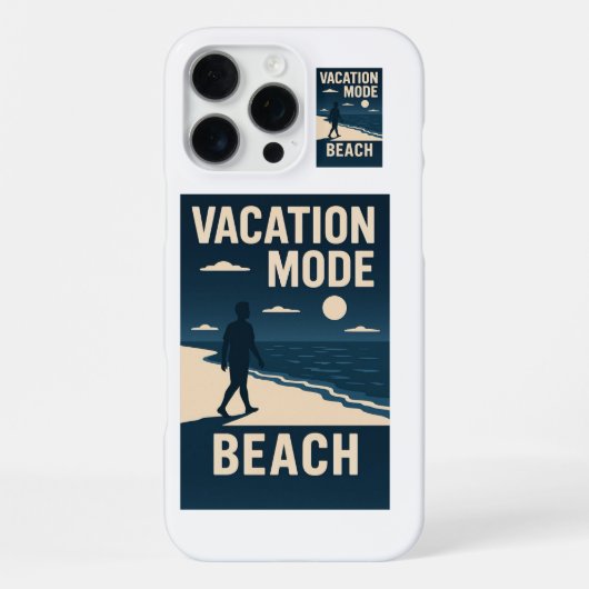 ビーチバカンスモード iPhoneケース (裏面)