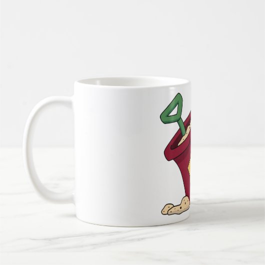 ビーチバケット及びショベルコーヒーマグ コーヒーマグカップ (左)