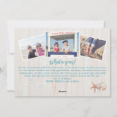 ビーチバケーションの写真5枚で作る Seas & Greetings 貝殻入りクリスマスカード シーズンカード (裏面)