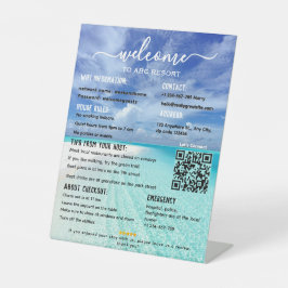 ビーチバケーションエレガントレンタルハウスウェルカムペデスト 台座サイン