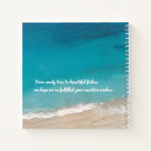 ビーチバケーションカスタムレンタルゲストブック ノートブック (裏面)