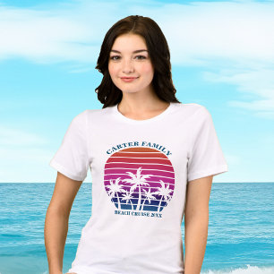 ビーチバケーションファミリー懇親会トロピカルウィメンズ トライブレンドTシャツ