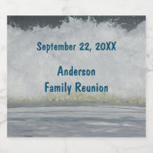 ビーチバケーションファミリー懇親会海サマーシーサイド ビールラベル (シングルラベル)