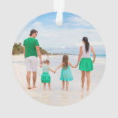 ビーチバケーションフォトキープサク2サイドのクリスマス オーナメント (裏面)