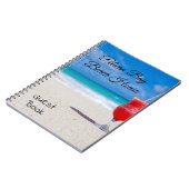 ビーチバケーションホームジャーナルゲストブックレンタル ノートブック (左側)