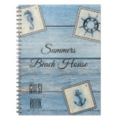 ビーチバケーションホームハウスゲストブックサインイン ノートブック (正面)