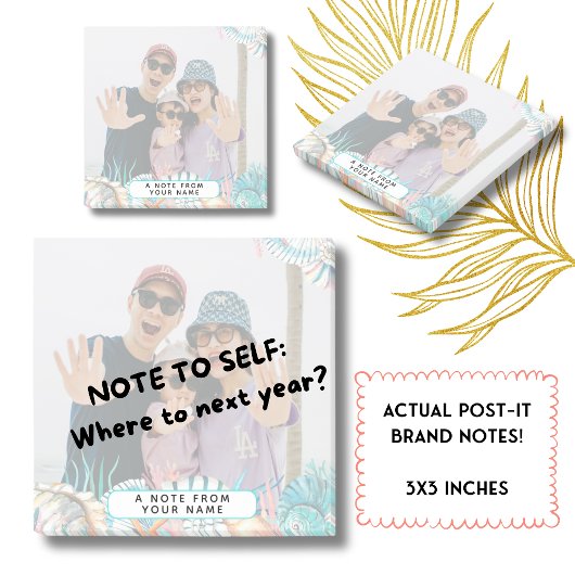 ビーチバケーションメモリーズファミリーキープサケシェル ポストイット