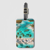 ビーチバケーションリゾート澄んウィズブルーウォーターアクティブ ラゲッジタグ (正面縦)
