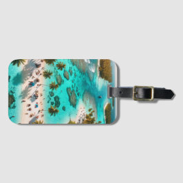 ビーチバケーションリゾート澄んウィズブルーウォーターアクティブ ラゲッジタグ