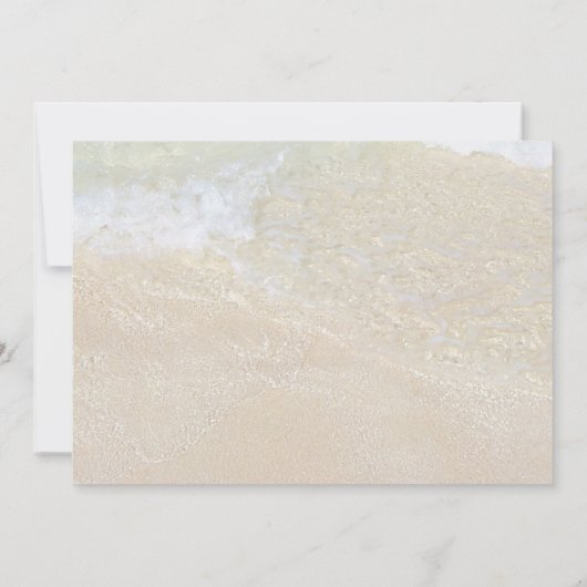 ビーチバケーション懇親会数々のフォトカード 招待状 (裏面)