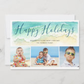 ビーチバケーション ハッピー ホリデー コースタル 3-フォトズ シーズンカード (正面)