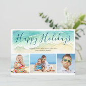 ビーチバケーション ハッピー ホリデー コースタル 3-フォトズ シーズンカード (スタンド正面)