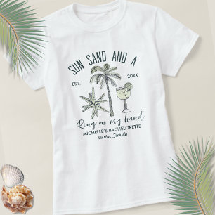 ビーチバチェラー・パーティーの花嫁 サン・サンド・リング Tシャツ