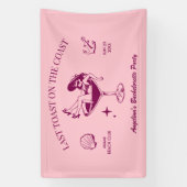 ビーチバチェロレッテの最後のトースト 横断幕 (縦)