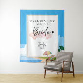 ビーチバチェロレッテの背景hensパーティー タペストリー (インサイチュ)