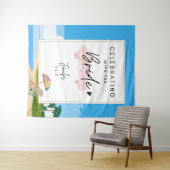 ビーチバチェロレッテの背景hensパーティー タペストリー (インサイチュ(横))