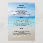 ビーチバチェロレッテウィークエンドテンプレート招待状 プログラム (裏面)