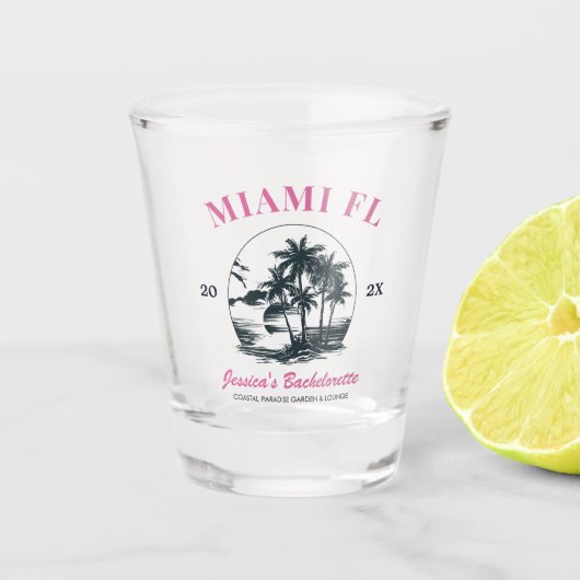 ビーチバチェロレッテガールズウィークエンドトリップカスタム ショットグラス (正面)