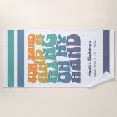 ビーチバチェロレッテグルーヴィレトロビーチブライド ビーチタオル (正面)