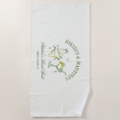 ビーチバチェロレッテビーフソーシャルクラブ ビーチタオル (正面)