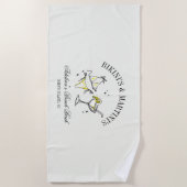 ビーチバチェロレッテビーフソーシャルクラブ ビーチタオル (正面)