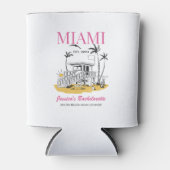 ビーチバチェロレッテブリデスメイドカスタム文字 缶クーラー (正面)