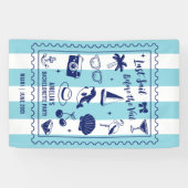 ビーチバチェロレッテラストセイルドードルストライプズ 横断幕 (横)