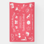 ビーチバチェロレッテラストトーストコーラルピンク 横断幕 (縦)