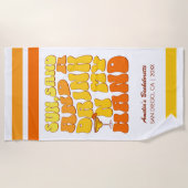 ビーチバチェロレッテレトロサンサンド ビーチタオル (正面)