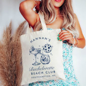 ビーチバチェロレッテレトロモダンパーソナライズされたトート トートバッグ