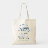 ビーチバチェロレッテレトロモダン パーソナライズされた トートバッグ (裏面)