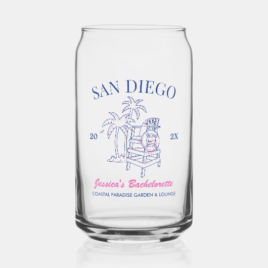 ビーチバチェロレッテ好意ヴィンテージギフトカスタム ガラス缶 (正面)