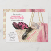 ビーチバチェロレッテ招待状に向かう 招待状 (正面/裏面)