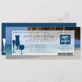 ビーチバチェロレッテ搭乗券 招待状 (正面/裏面)