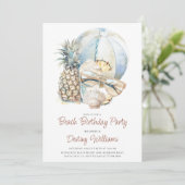 ビーチバチェロレッテ水彩招待状 招待状 (スタンド正面)