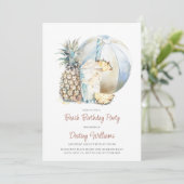 ビーチバチェロレッテ水彩招待状 招待状 (スタンド正面)