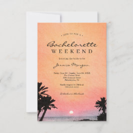 ビーチバチェロレッテ週末の旅程招待状 招待状