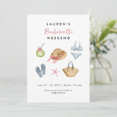 ビーチバチェロレッテ週末の旅程招待状 招待状 (スタンド正面)