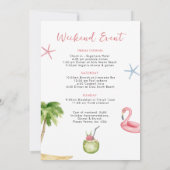 ビーチバチェロレッテ週末の旅程招待状 招待状 (裏面)